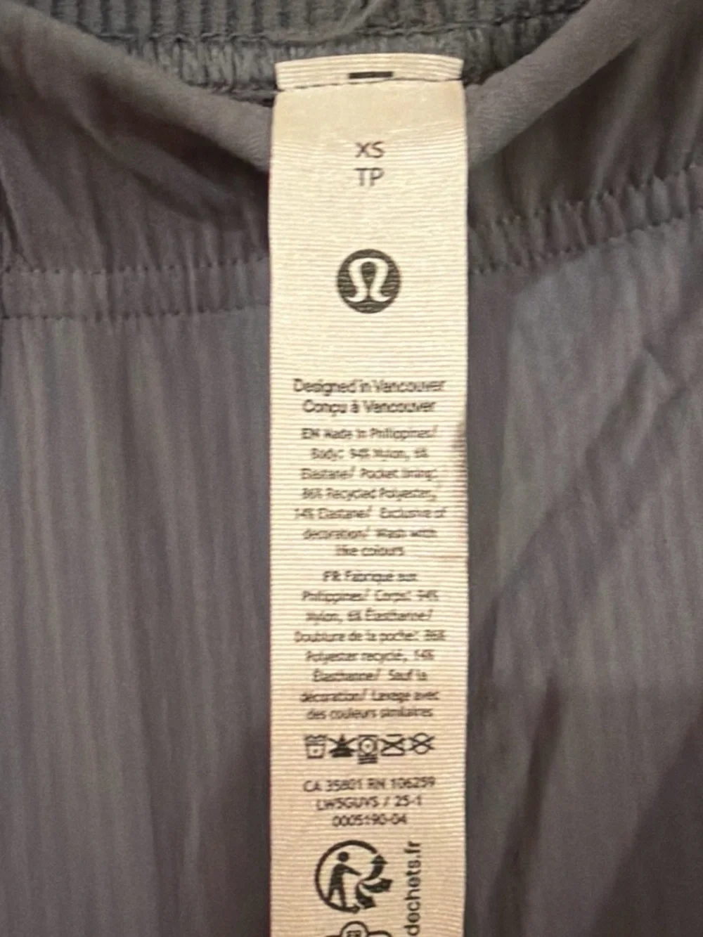 lululemon athletica Slate Gray Elastic-Waist Crinkled Pants